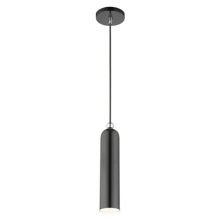 One Light Pendant from the Ardmore collection in Shiny Dark Gray finish