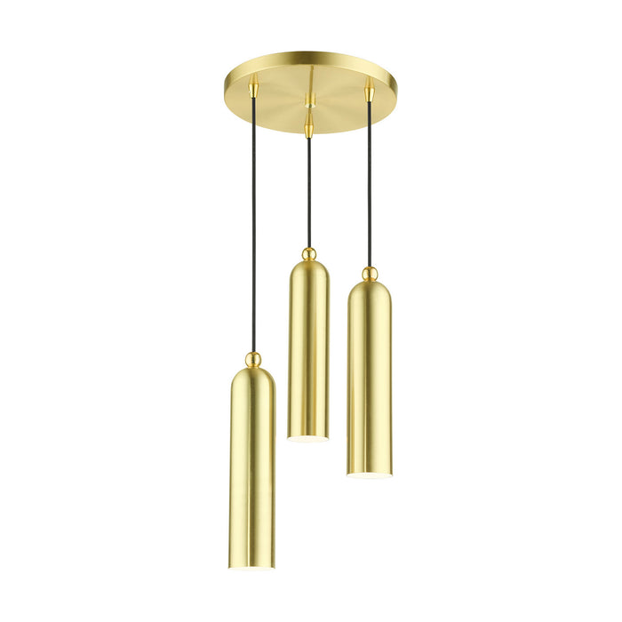 Three Light Pendant from the Ardmore collection in Satin Brass finish