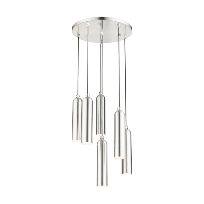 Six Light Pendant from the Ardmore collection in Brushed Nickel finish
