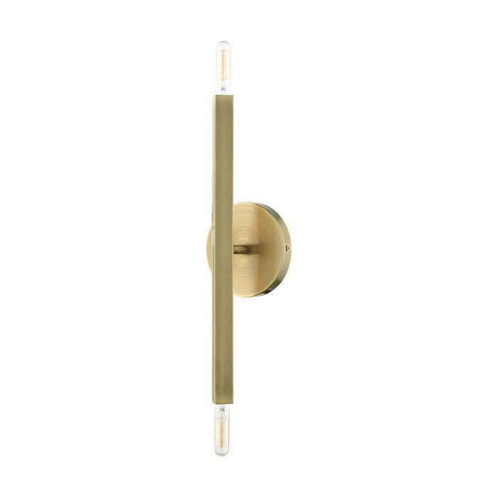 Two Light Wall Sconce from the Monaco collection in Antique Brass finish