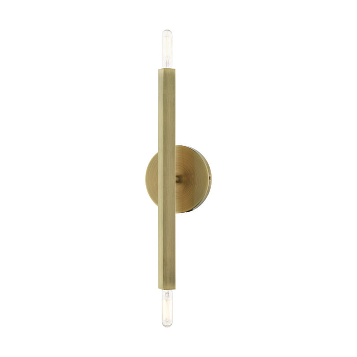 Two Light Wall Sconce from the Monaco collection in Antique Brass finish