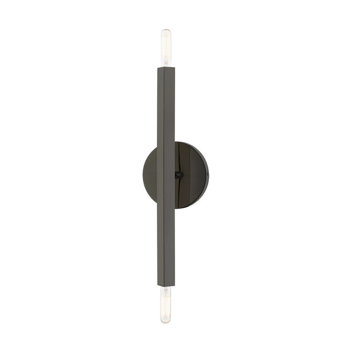 Two Light Wall Sconce from the Monaco collection in Black Chrome finish
