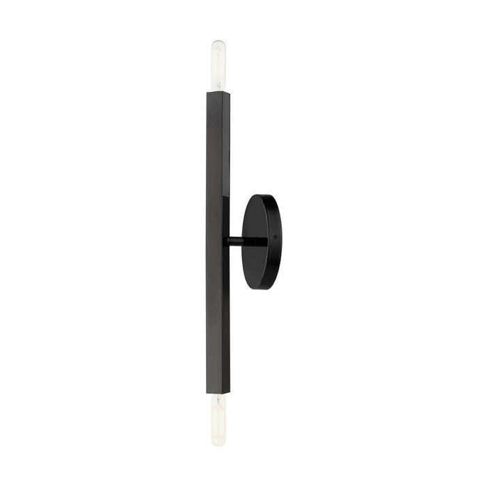 Two Light Wall Sconce from the Monaco collection in Black Chrome finish