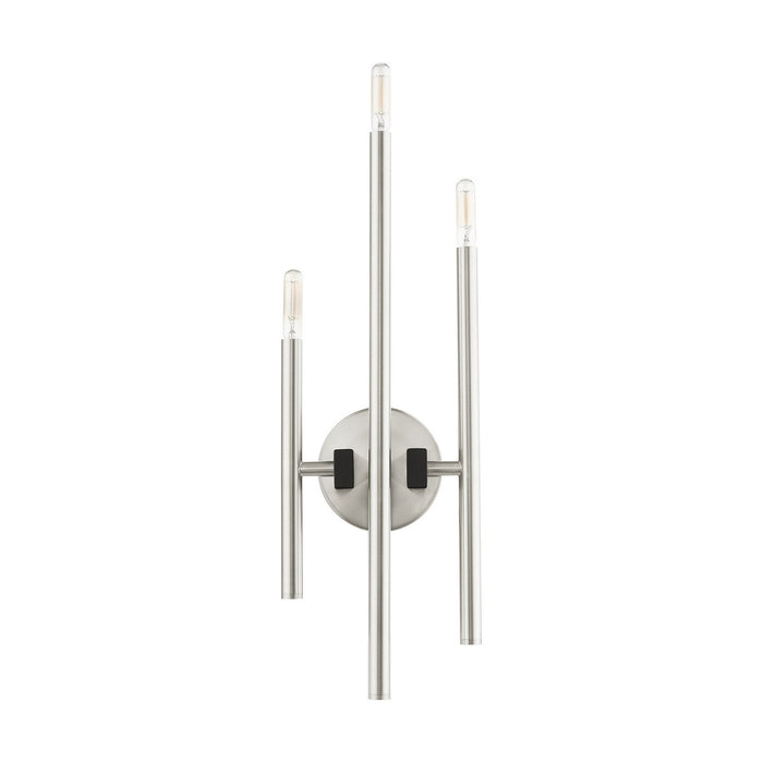 Three Light Wall Sconce from the Denmark collection in Brushed Nickel finish