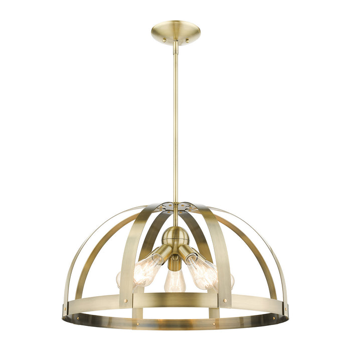 Five Light Chandelier from the Stoneridge collection in Antique Brass finish