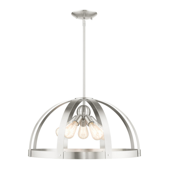 Five Light Chandelier from the Stoneridge collection in Brushed Nickel finish