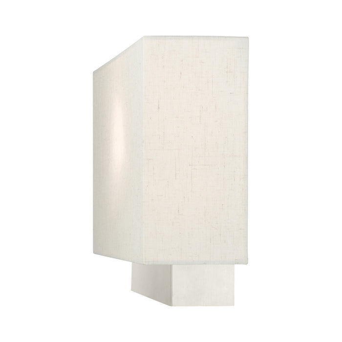 One Light Wall Sconce from the Meadow collection in Brushed Nickel finish