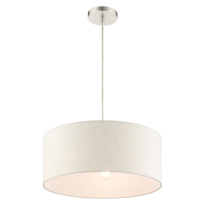 Three Light Pendant from the Meadow collection in Brushed Nickel finish