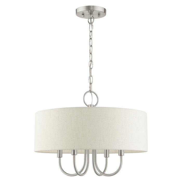 Four Light Chandelier from the Blossom collection in Brushed Nickel finish