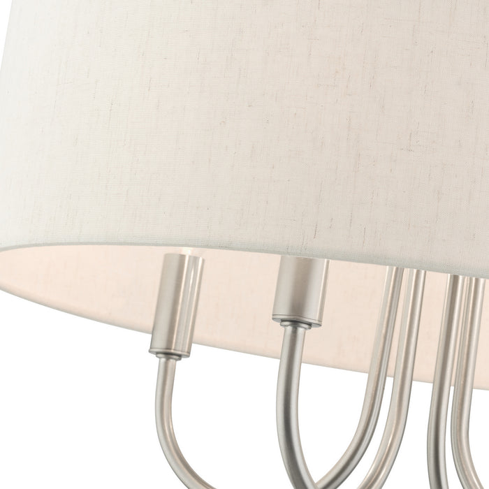 Four Light Chandelier from the Blossom collection in Brushed Nickel finish