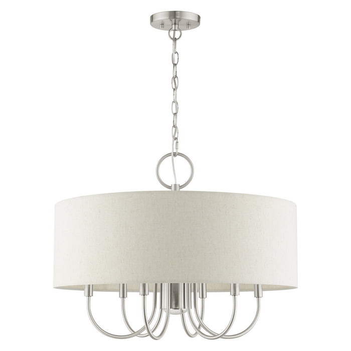 Seven Light Chandelier from the Blossom collection in Brushed Nickel finish