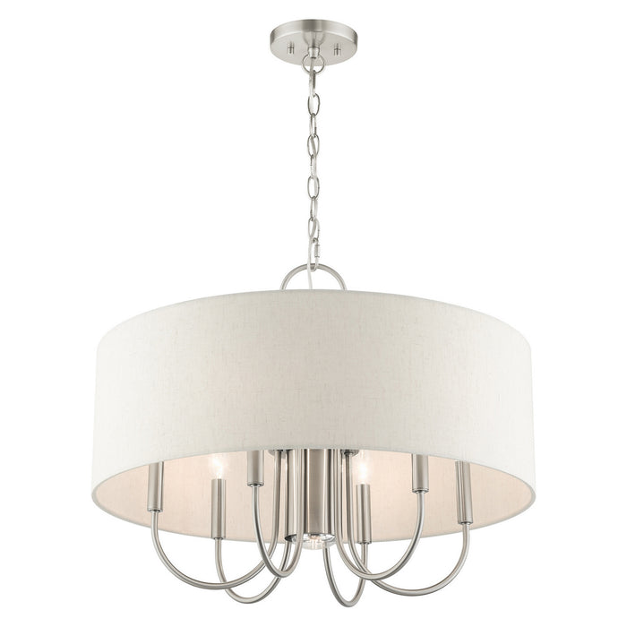 Seven Light Chandelier from the Blossom collection in Brushed Nickel finish