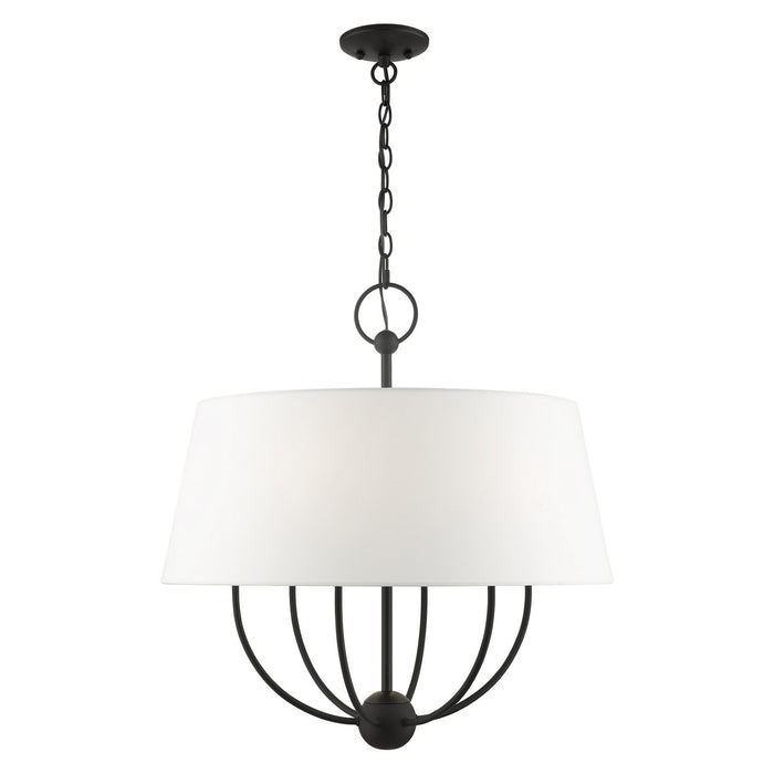 Six Light Chandelier from the Ridgecrest collection in Black finish
