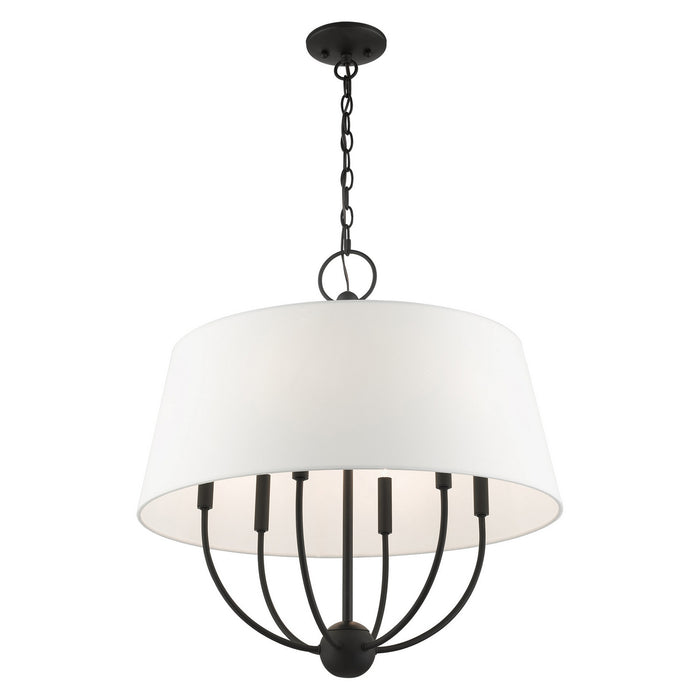 Six Light Chandelier from the Ridgecrest collection in Black finish