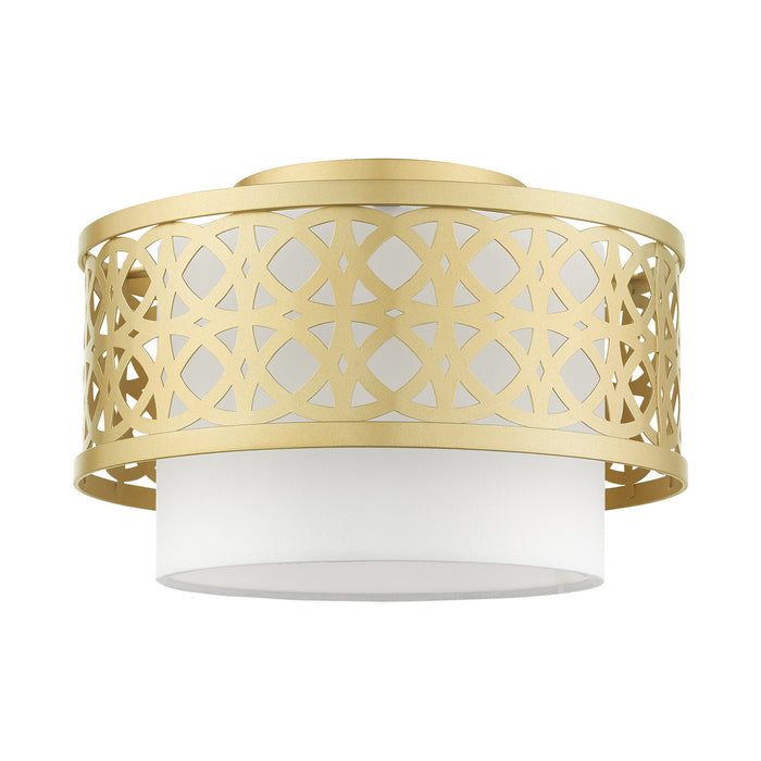 One Light Semi Flush Mount from the Calinda collection in Soft Gold finish