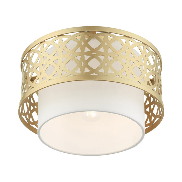 One Light Semi Flush Mount from the Calinda collection in Soft Gold finish