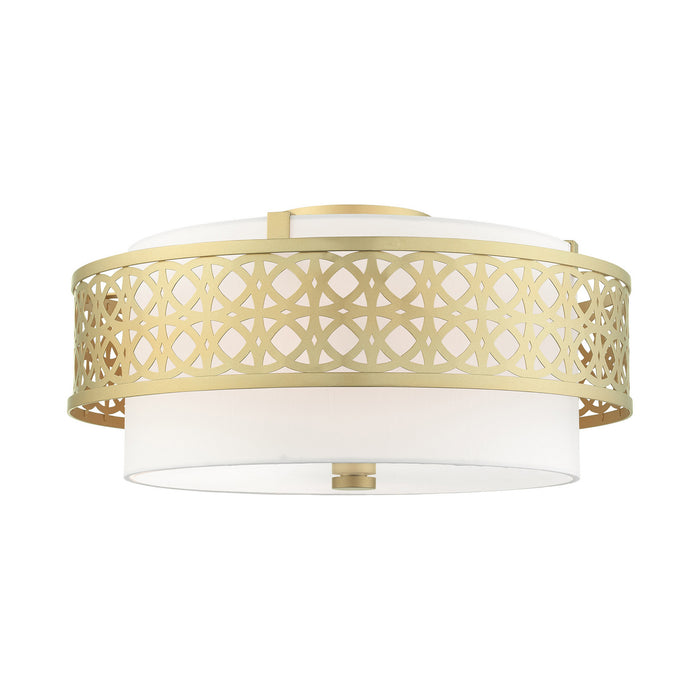 Four Light Semi Flush Mount from the Calinda collection in Soft Gold finish