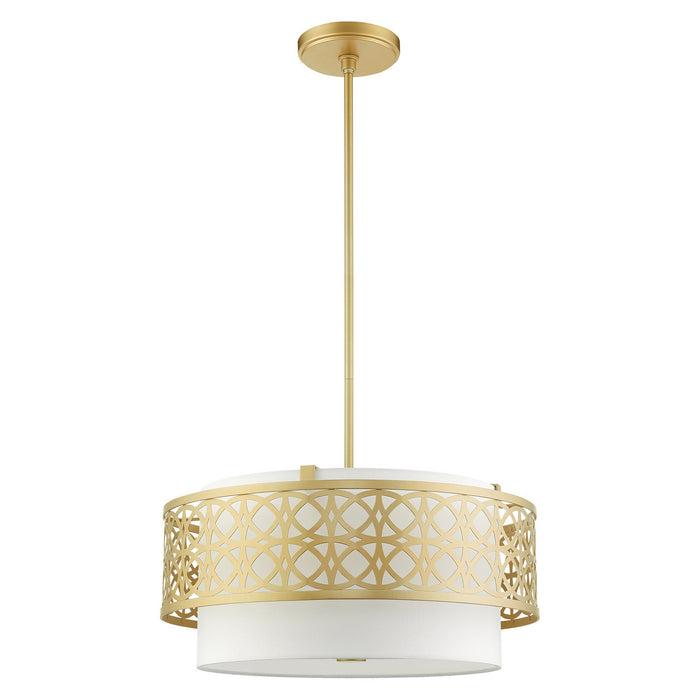Four Light Chandelier from the Calinda collection in Soft Gold finish