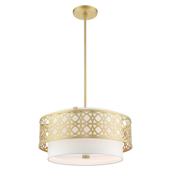 Four Light Chandelier from the Calinda collection in Soft Gold finish