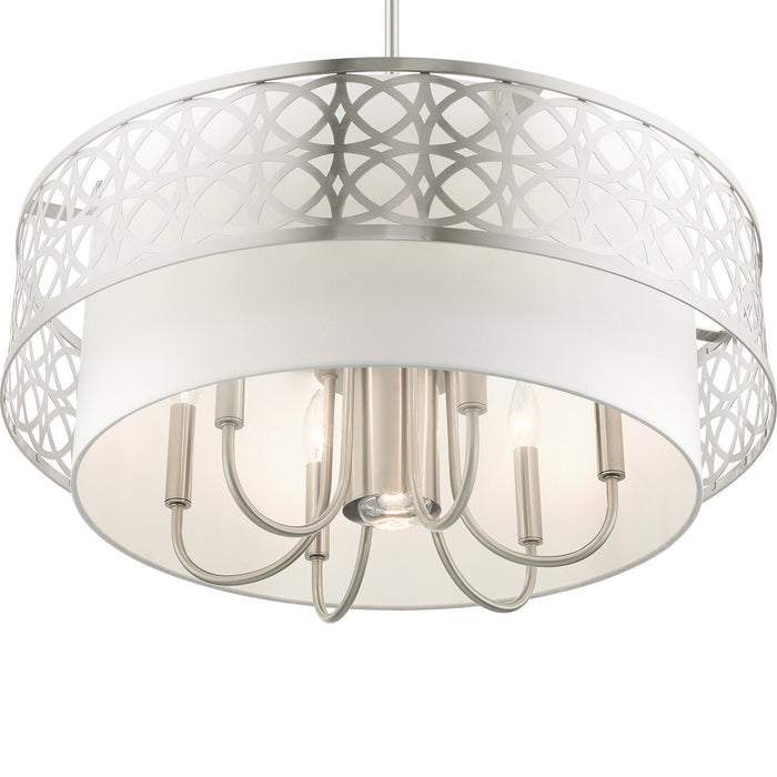 Seven Light Chandelier from the Calinda collection in Brushed Nickel finish