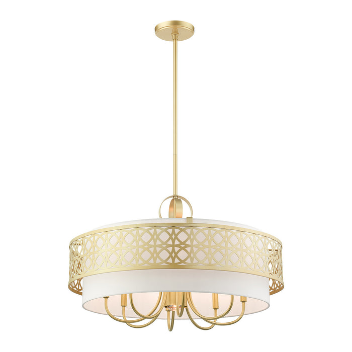 Nine Light Chandelier from the Calinda collection in Soft Gold finish