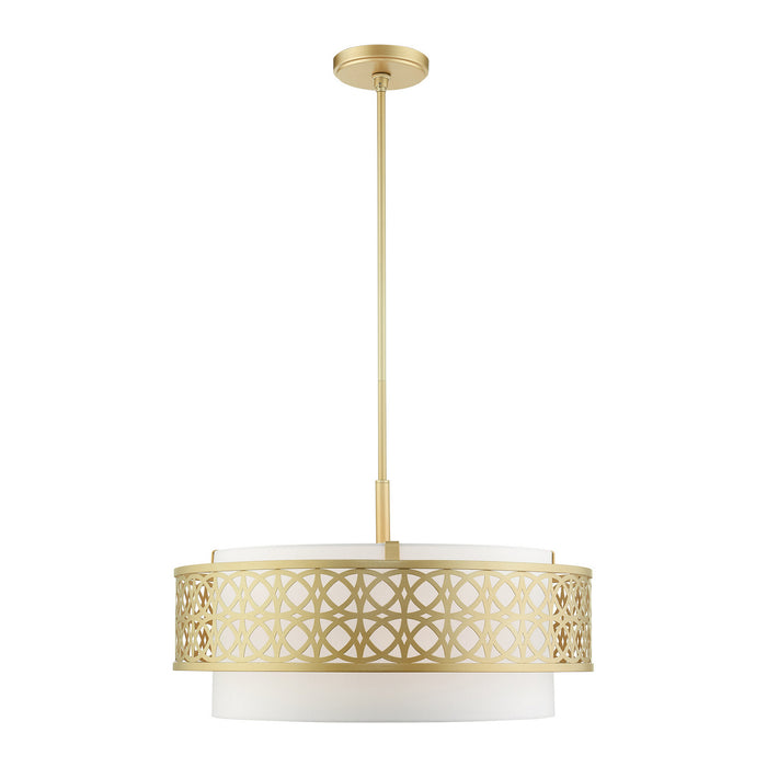 Five Light Chandelier from the Calinda collection in Soft Gold finish