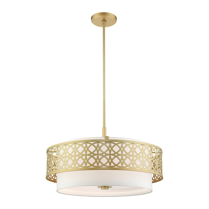 Five Light Chandelier from the Calinda collection in Soft Gold finish