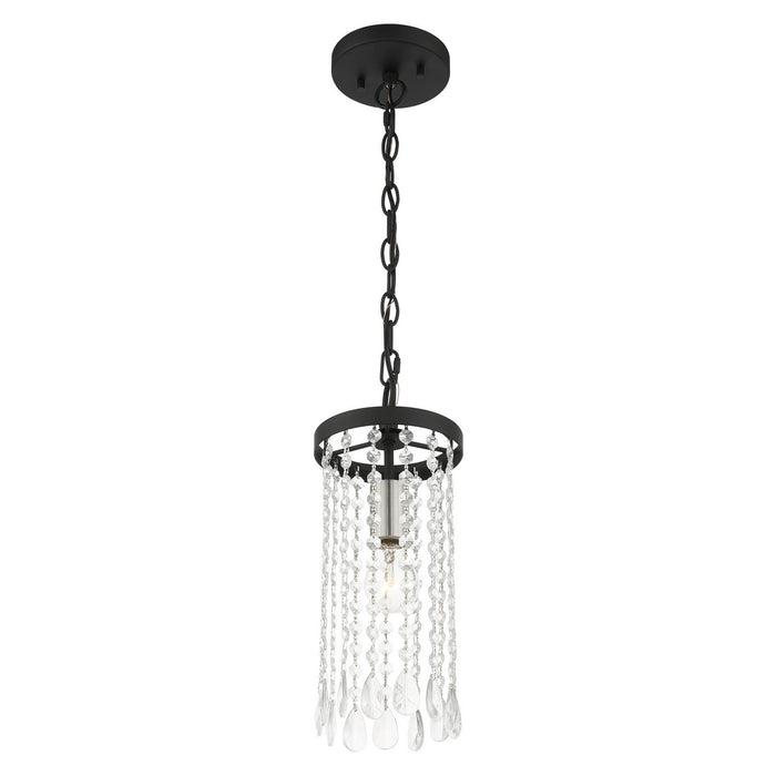 One Light Mini Pendant from the Elizabeth collection in Black finish
