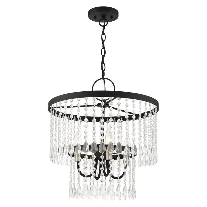 Four Light Chandelier from the Elizabeth collection in Black finish