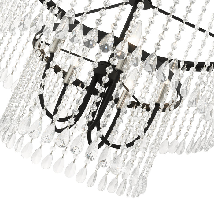 Five Light Chandelier from the Elizabeth collection in Black finish