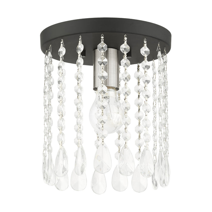 One Light Flush Mount from the Elizabeth collection in Black finish
