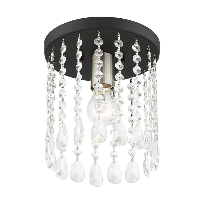 One Light Flush Mount from the Elizabeth collection in Black finish