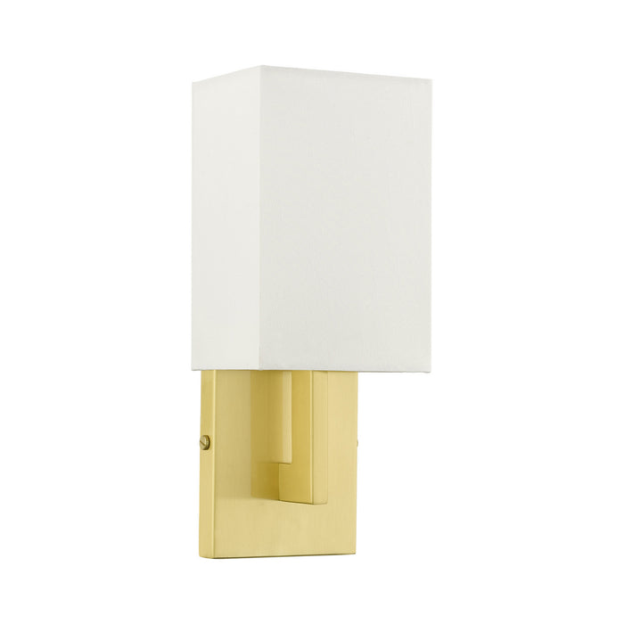 One Light Wall Sconce from the Meridian collection in Satin Brass finish