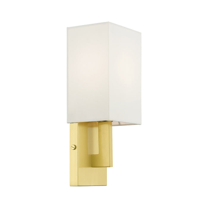 One Light Wall Sconce from the Meridian collection in Satin Brass finish