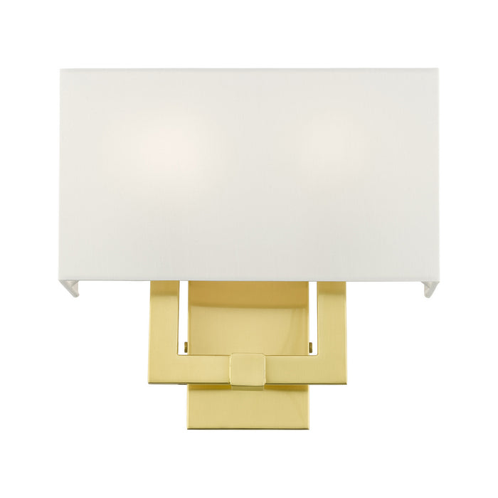 Two Light Wall Sconce from the Meridian collection in Satin Brass finish
