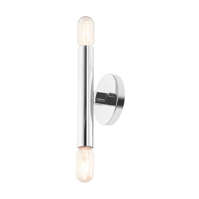 Two Light Wall Sconce from the Copenhagen collection in Polished Chrome finish