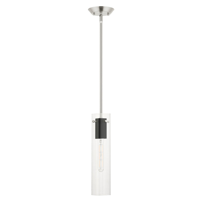 One Light Pendant from the Beckett collection in Brushed Nickel finish