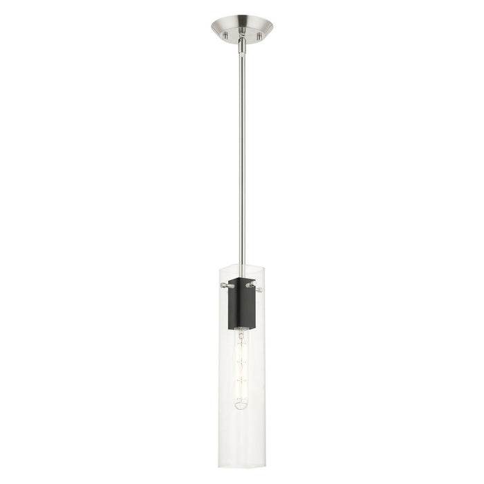 One Light Pendant from the Beckett collection in Brushed Nickel finish