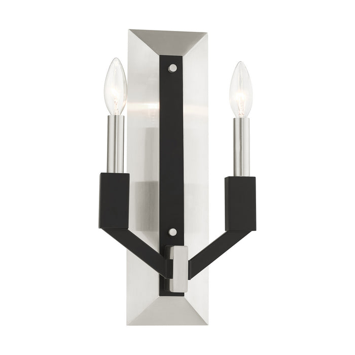Two Light Wall Sconce from the Beckett collection in Brushed Nickel finish