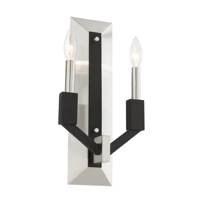 Two Light Wall Sconce from the Beckett collection in Brushed Nickel finish