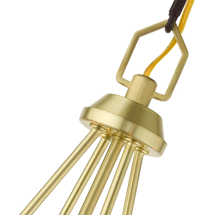 Four Light Mini Chandelier from the Beckett collection in Satin Brass finish
