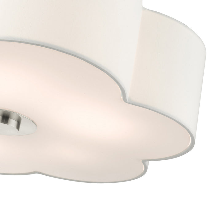 Five Light Semi Flush Mount from the Chelsea collection in Brushed Nickel finish