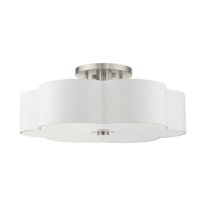 Six Light Semi Flush Mount from the Chelsea collection in Brushed Nickel finish