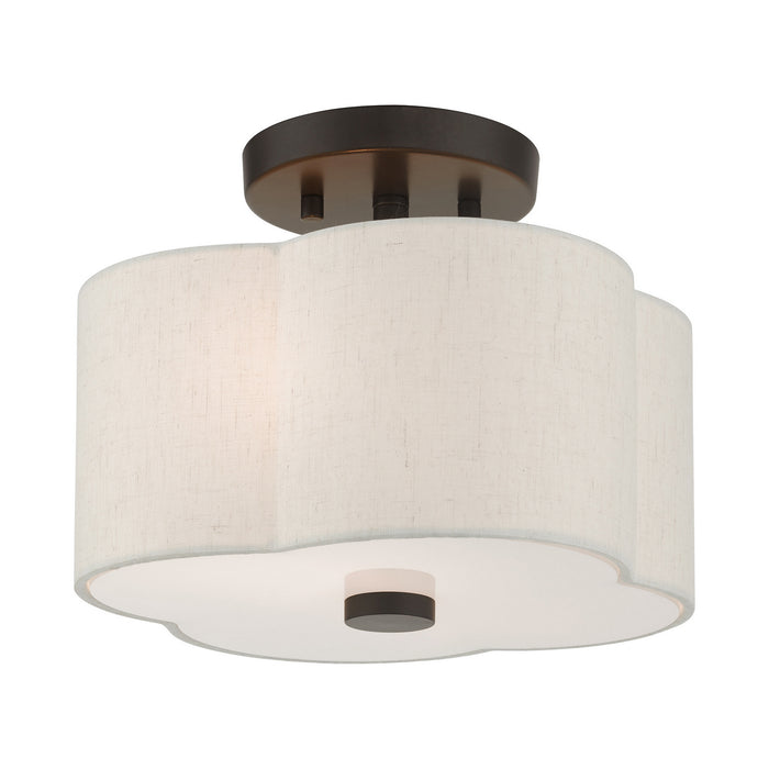 Two Light Semi Flush Mount from the Solstice collection in English Bronze finish