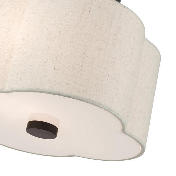 Two Light Semi Flush Mount from the Solstice collection in English Bronze finish