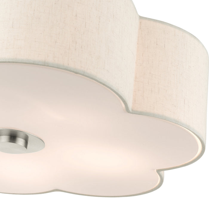 Five Light Semi Flush Mount from the Solstice collection in Brushed Nickel finish