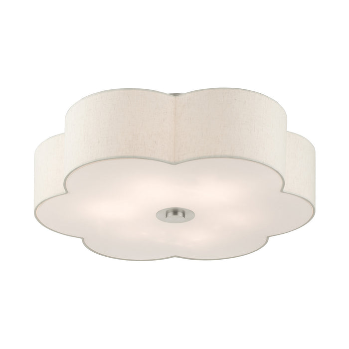 Six Light Semi Flush Mount from the Solstice collection in Brushed Nickel finish