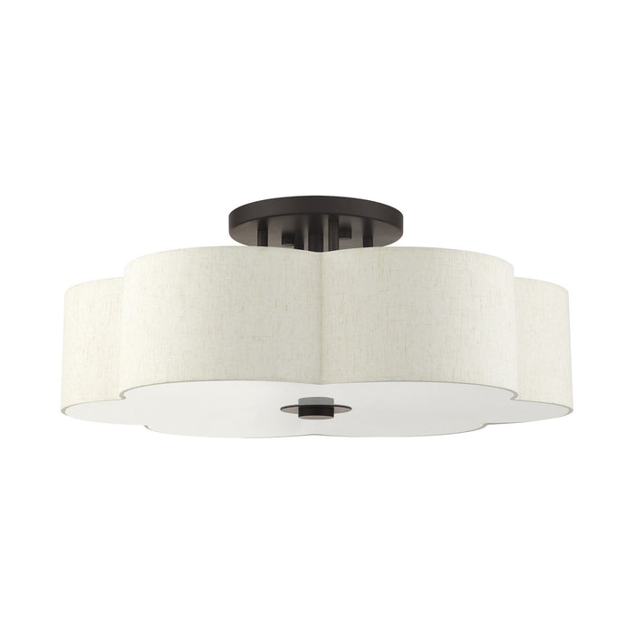 Six Light Semi Flush Mount from the Solstice collection in English Bronze finish