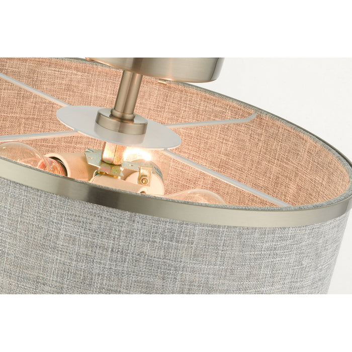 Two Light Semi Flush Mount from the Park Ridge collection in Brushed Nickel finish