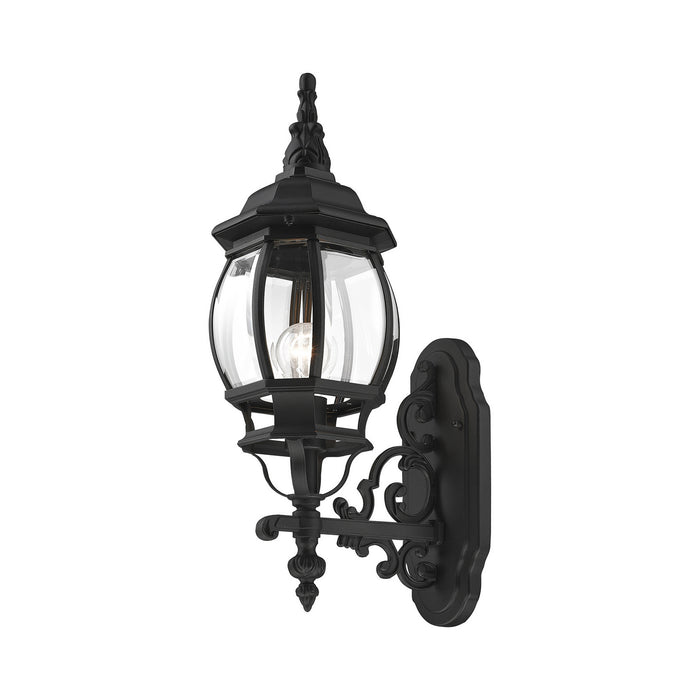One Light Outdoor Wall Lantern from the Frontenac collection in Textured Black finish